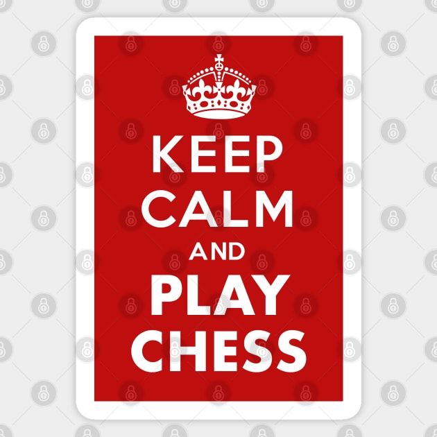 Keep calm and play chess Sticker by Chill Studio